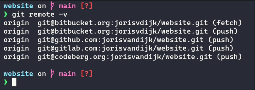 git remote -v
